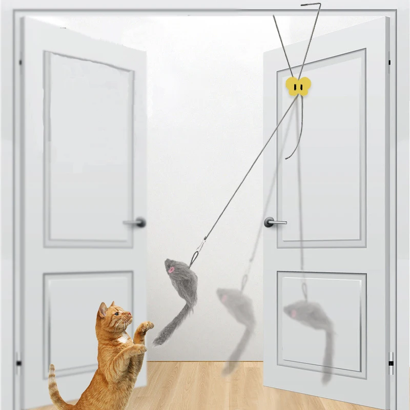 Door Hanging Cat Toys Cat Exercise Stimulation Cat Toys Mouse Hanging Dolls Living Room Hanging Toys Cat Hunting Exercise Toys