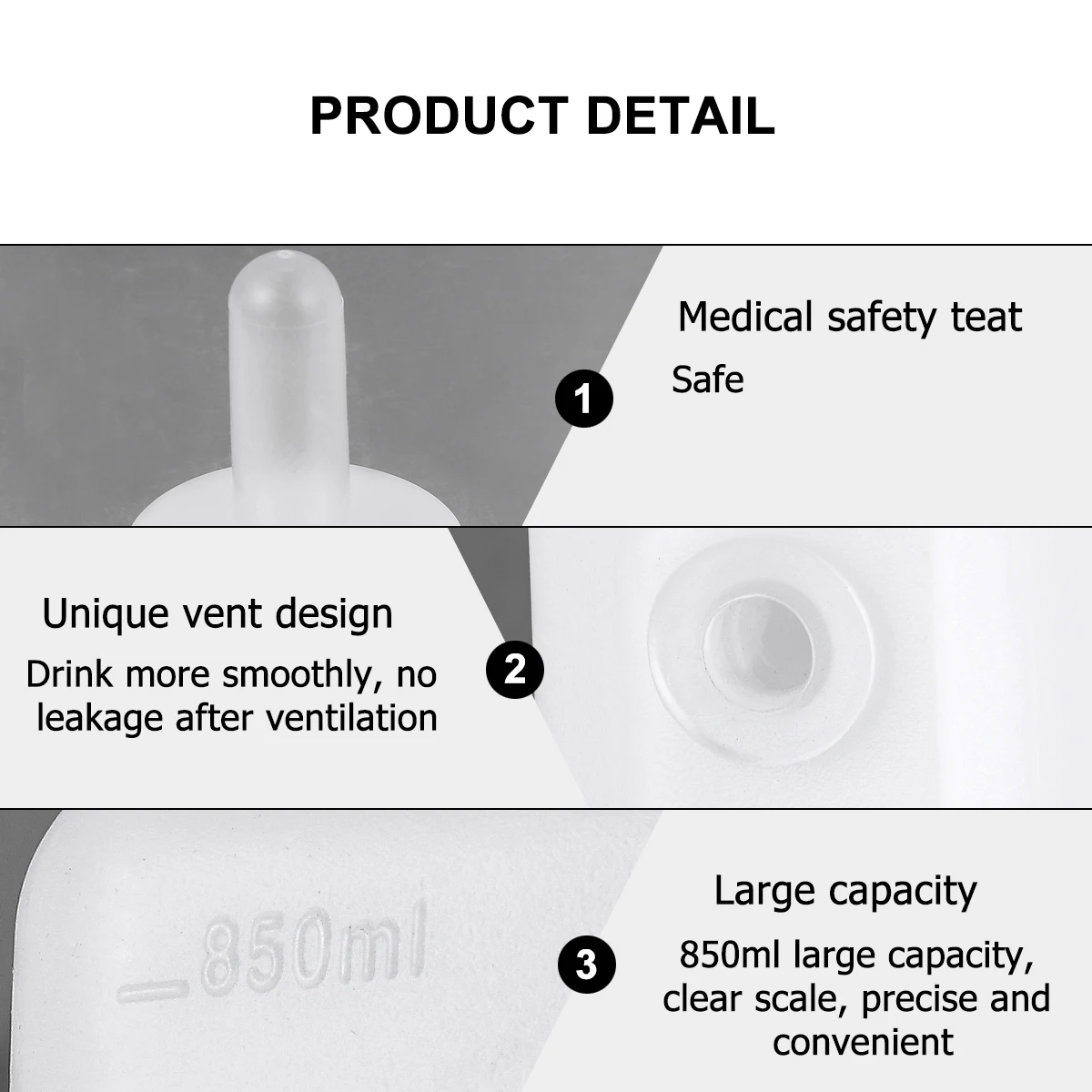 

1Set Lamb Feeding Bottle 850ml Thickened Plastic Silicone Feeder Large Capacity for Goat Dog Pig Sheep Farm Supplies