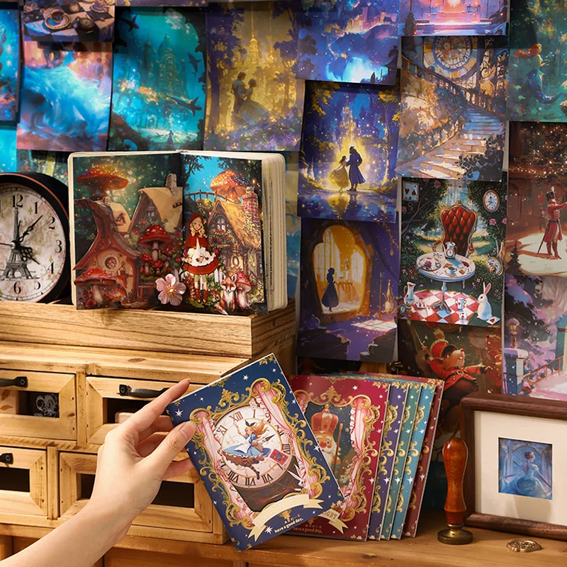 10pcs/pack Fairy Tale Theme Background Stickers DIY Handbook Decorative Scrapbooking Frame Greeting Cards Phone Cases, Mr. Paper