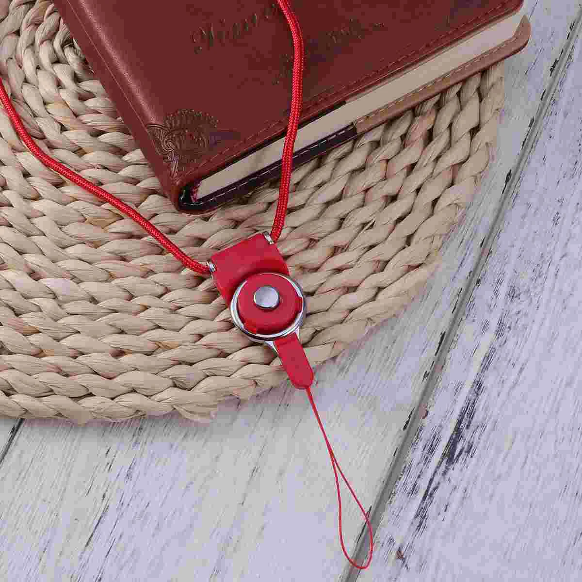 Dual Use Detachable Rotary Buckle Long Lanyard Mobile Phone Shell Rope(Red) Nylon rope Case Rope Detachable Phone Shell Rope