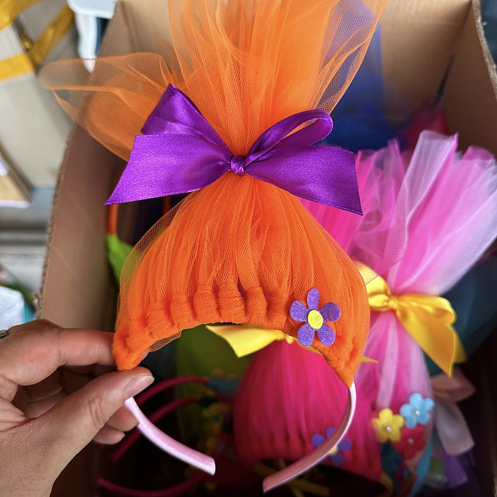 Trolle Papryka Księżniczka Impreza Występ Akcesoria do Włosów Personalizowane Dziecięce Opaski Halloween Cosplay Rekwizyty Nakrycie Głowy Prezent