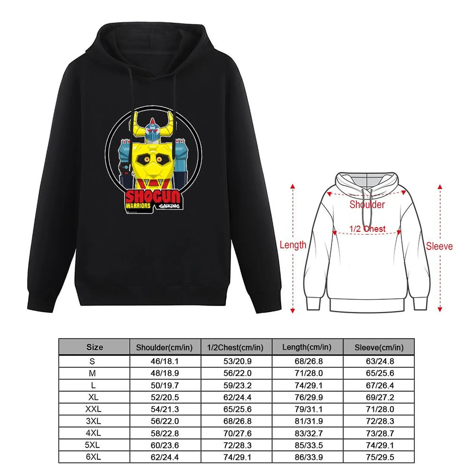 Shogun Warrior Gaiking Pullover Hoodie japanese style autumn anime clothing men's hoodies