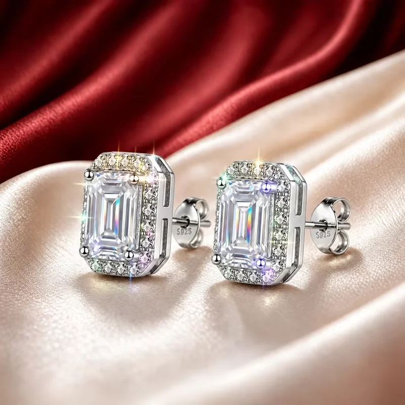 0,5~2,0 Karat ovale Moissanit-Ohrringe aus 925er Silber mit GRA-Zertifikat, modischer Hochzeitsschmuck, Brautschmuck, Jubiläumsgeschenk – Detail 6