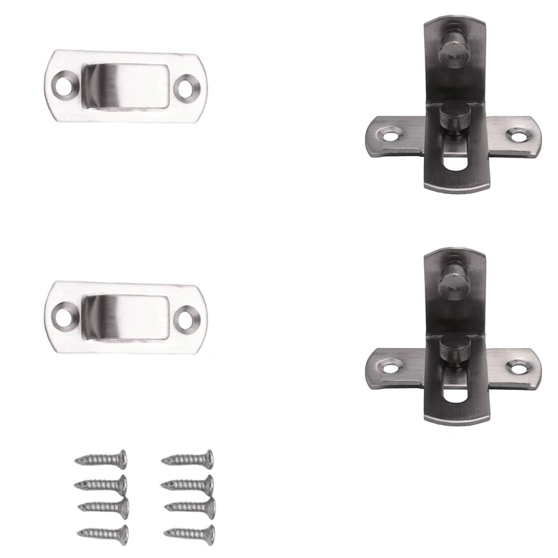 2 Pcs 90 Degree Right Angle Door Latch Hasp Bending Latch Buckle Bolt Sliding Lock Barrel Bolt For Doors And Window