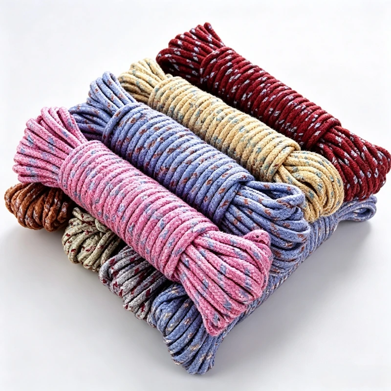10m Household Nylon Rope, Indoor Outdoor Clothes Drying Cord, Fix Rope for Sunshade Net Tarpaulin Rainproof Cloth