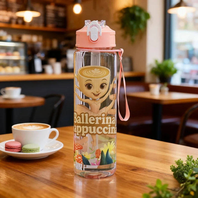750ML Italian Brainrot Water Bottle Outdoor Drinking Cartoon Sports Cups Tung Tung Tung Sahur Tralalero Tralala Christmas Gifts