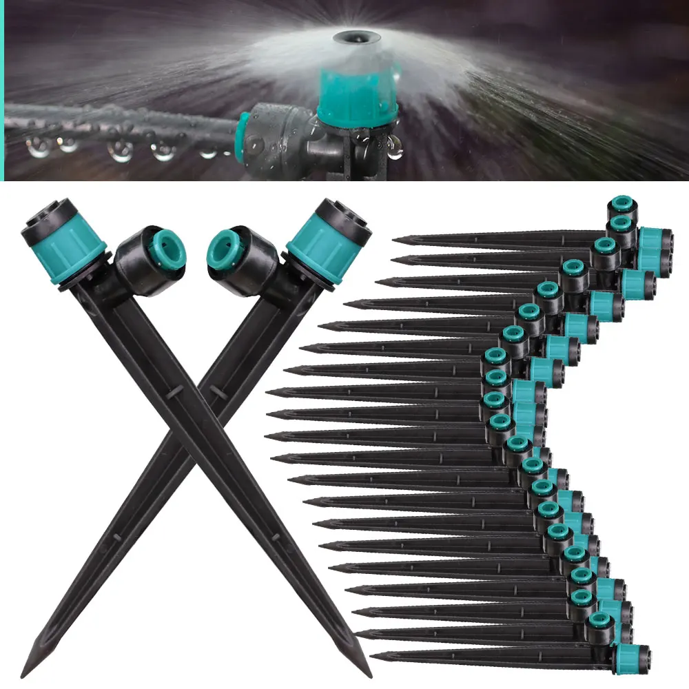 Vortex Irrigation Sprinkler, Drip Emitter, Full Circle Pattern, Inserção de Chão, 1/4 ", Quick Push Micro Spray, 14cm, 10pcs