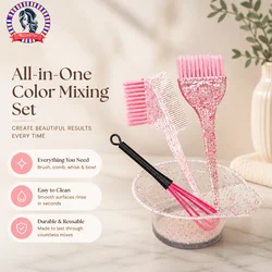 4pcs Hair Styling And Highlight Dyeing Set Sparkling Hair Dyeing Comb Oil Dyeing Brush Single Sided Soft Hair Pearl Dyeing Brush