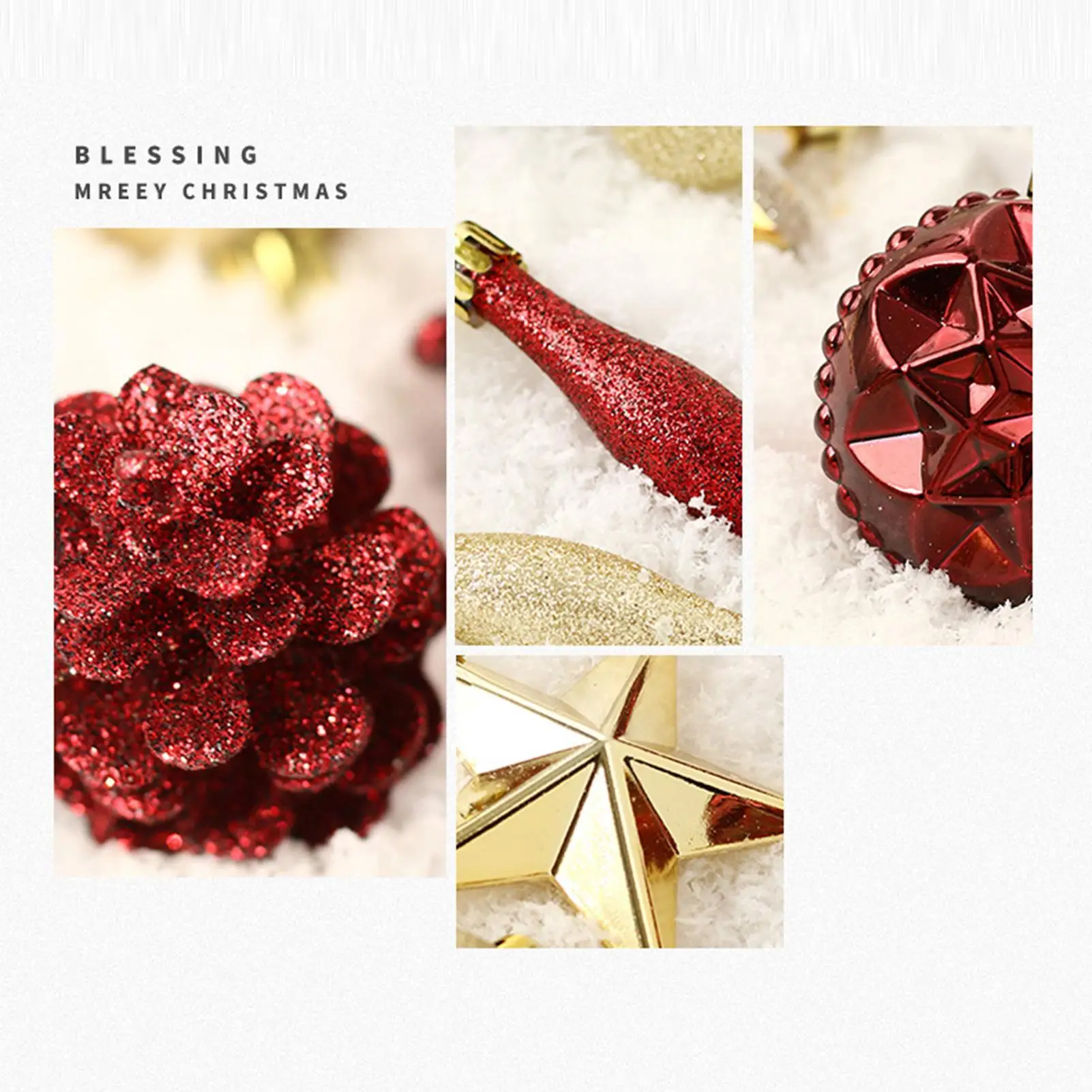 

Рождественские украшения, 70 шт., небьющиеся подвесные украшения для рождественской елки для праздничного дома, снаружи, семьи, на открытом воздухе, в помещении