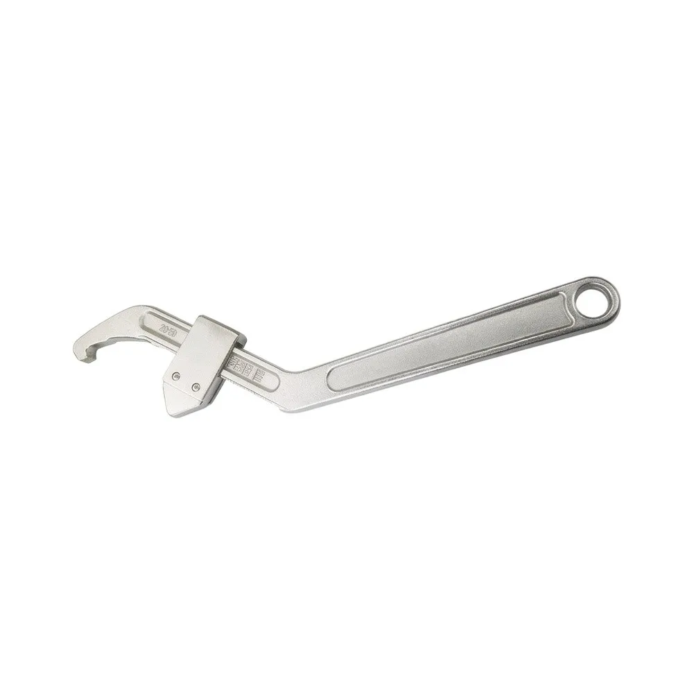 1pc Crescent-Hook Wrench Adjustable Wrench For Shock Absorber & Round Nut Loosening Tightening Tool Plumbing Automotive Work