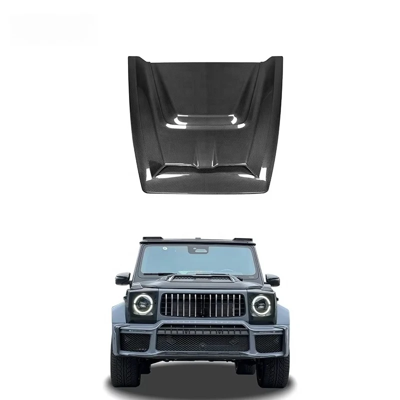 STLF For Mercedess G63 W465 BB800 Style Carbon Fiber Bonnet Lightweight Dry Carbon Hood Bolt On Replacement Aero Vents