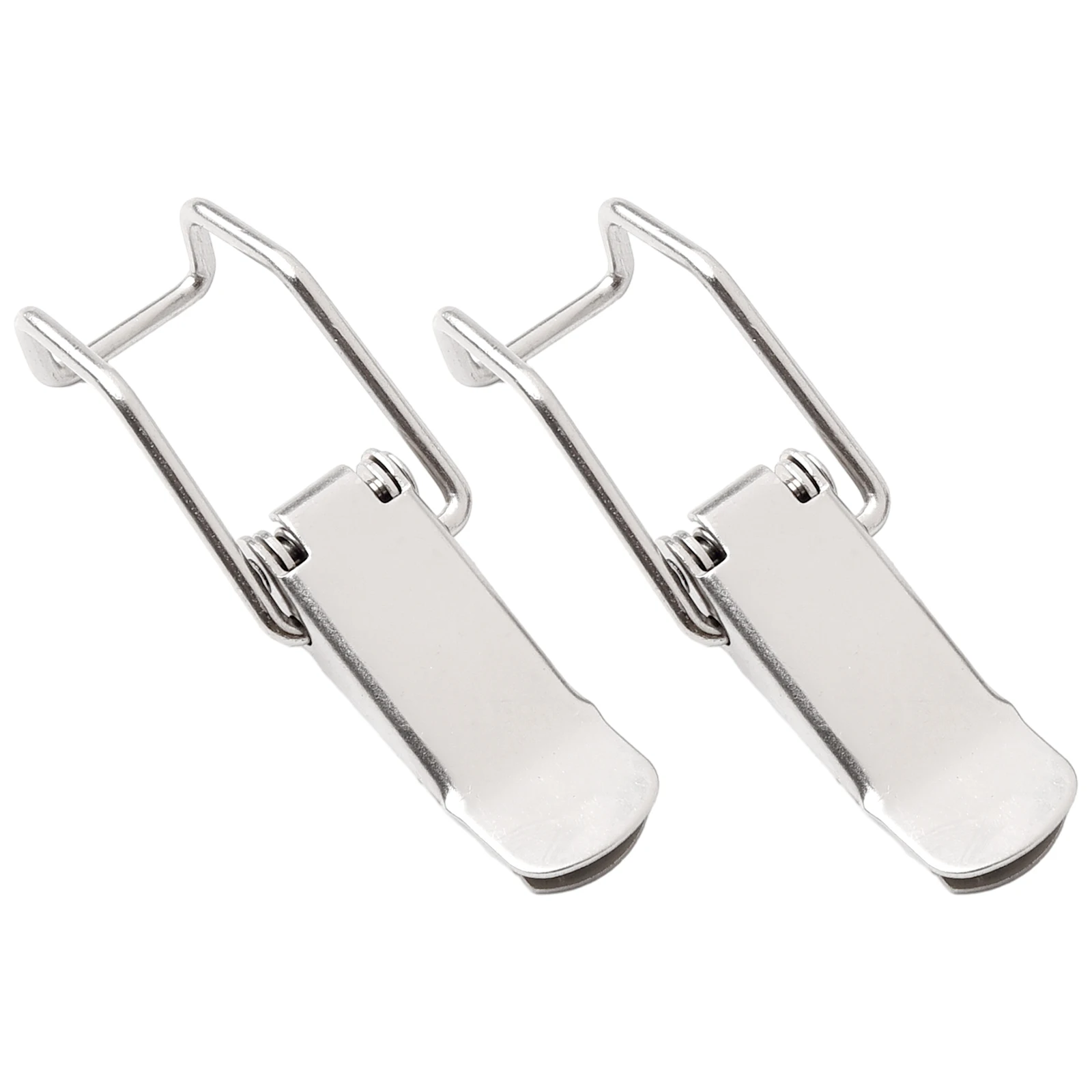 2PCS Lron Schrank Box Haspe Lock Frühling Latch Lock Für Schrank Hardware Feste Verbindung Verhindern Lösen Verformung