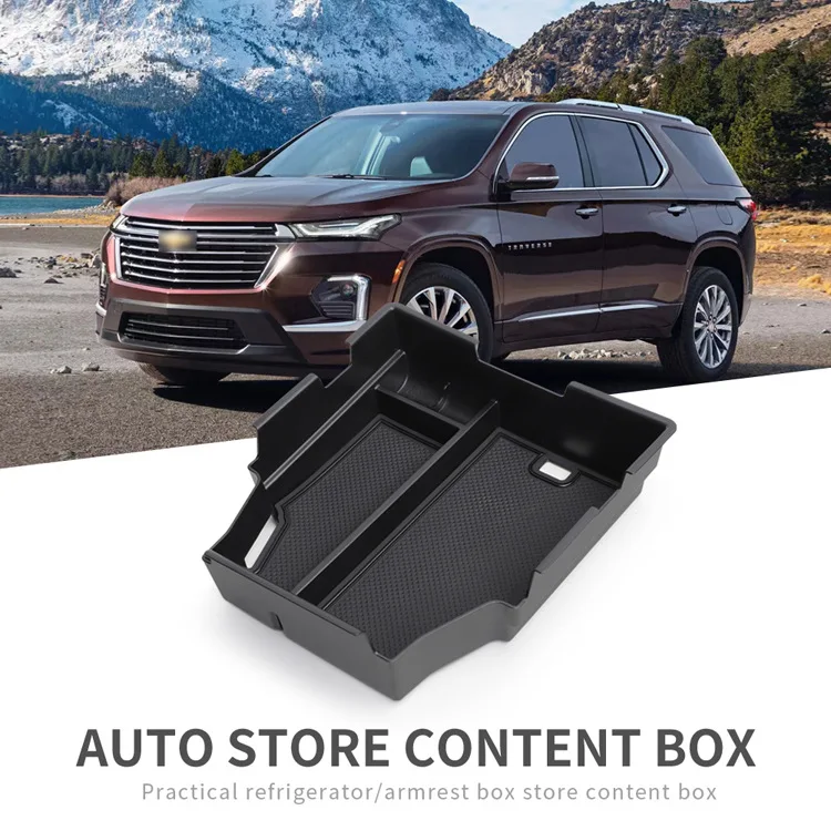 

For Chevrolet Traverse 2018-2023 Central Control Armrest Box Storage Box PVC ABS Material Car Interior Accessory