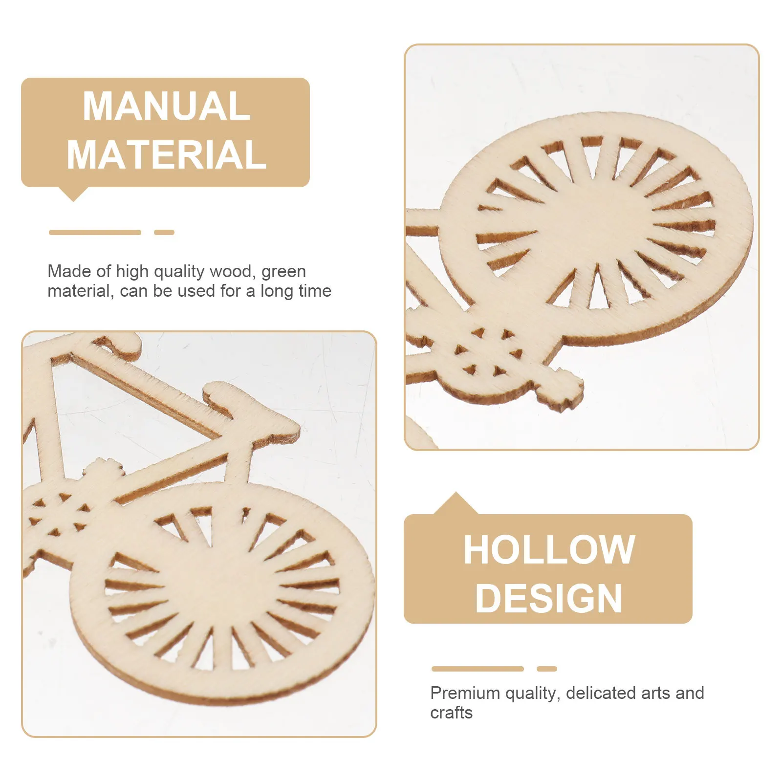 

10 pcs Laser Cut Wood Cutouts Natural Veneer Slices For Diy Crafting Decoration Art Projects Wood Crafting Ornament