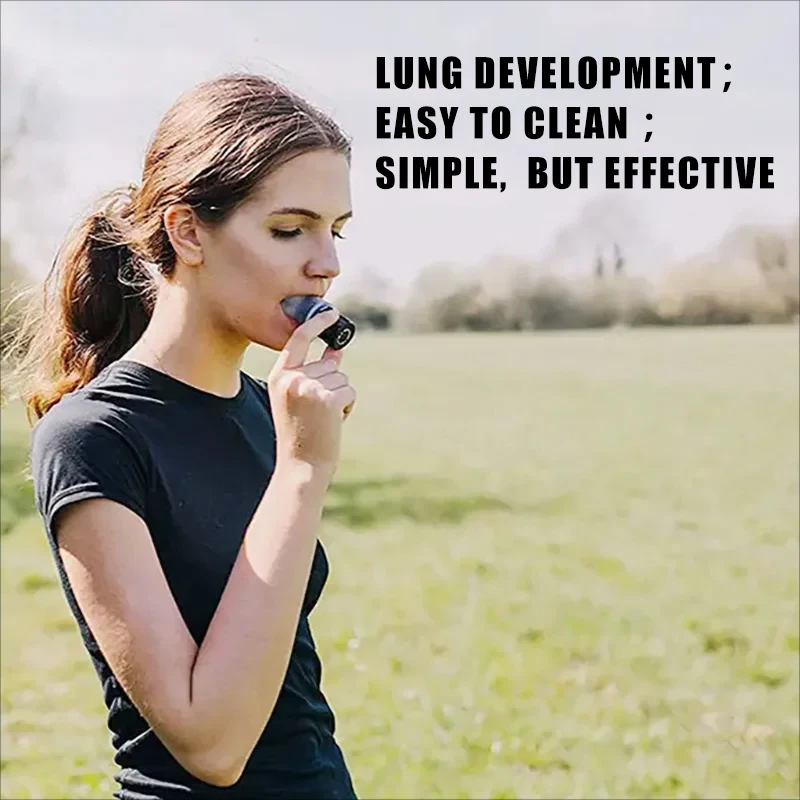 Respiratory Muscles  Portable Lightweight Lung Exerciser Compact Silicone Breathing Exercise Device