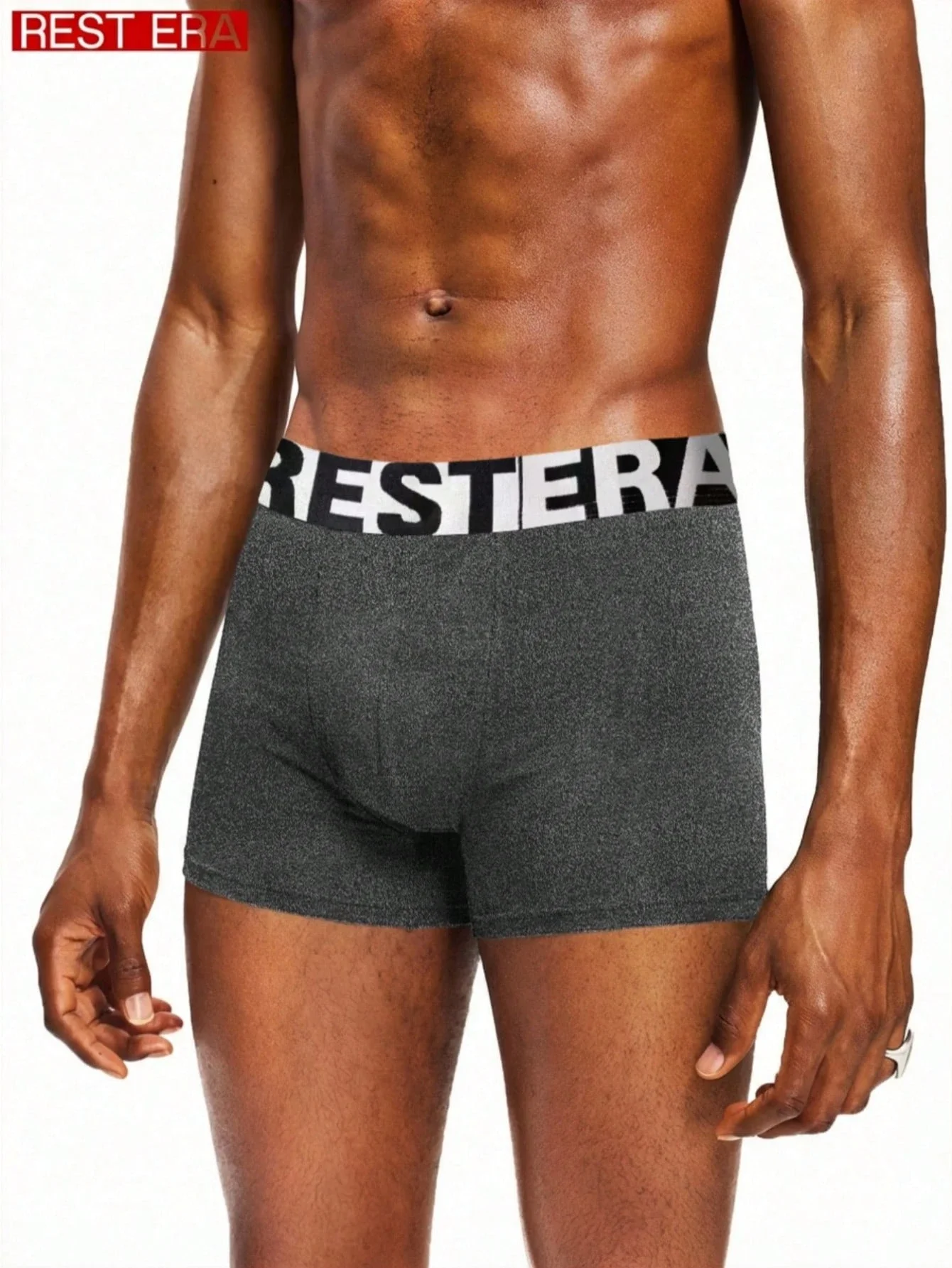 Mens Letter Print Boxer Briefs 5 Pack