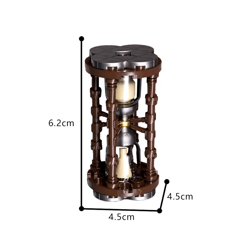 MOC-modelo de reloj de arena antiguo, bloques de construcción, reloj de arena, juguete de ladrillo ensamblado, bricolaje, adorno creativo, regalo para niños