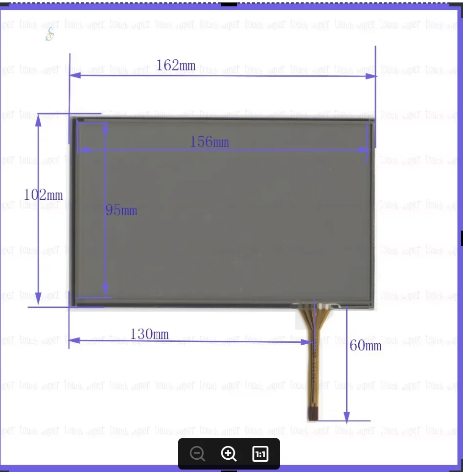 ZhiYuSun 4510GT 7inch Touch Screen  162mm*102mm 4 wire resistive  FOR  TABLE for laptop    162*102 the touchglass compatible