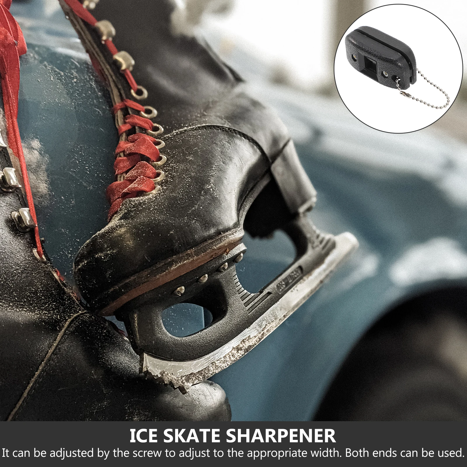 

Ice Blade Sharpener Professional Skate Grindstone Portable Blades Sharpener Skating Accessories Abs Durable Diamond Adjustable