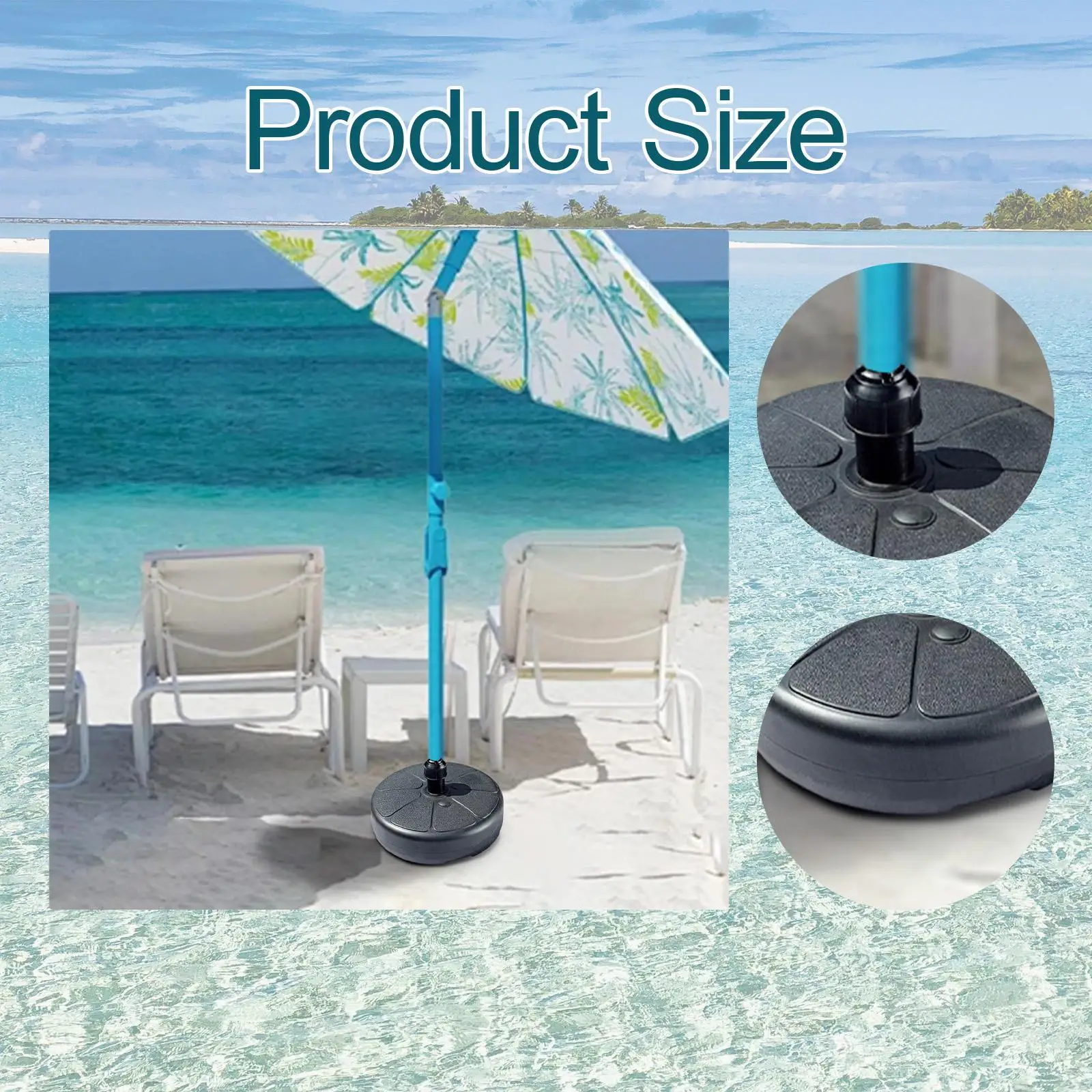 

Patio Umbrella Base Stable Heavy Duty Round Fillable Outdoor Umbrella Holder Parasol Holder for Backyard Yard Patio Outside Deck