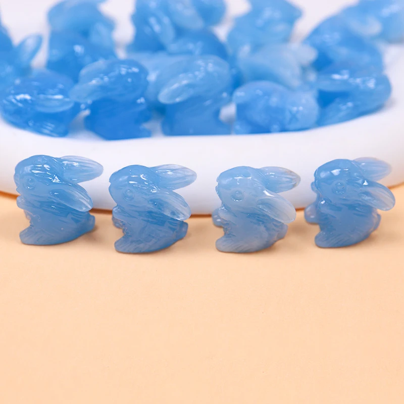 Cute Rabbit Artificial Coral Beads For Jewelry Making Handmade Necklace  16x17mm Multicolor Animal Accessory Wholesale