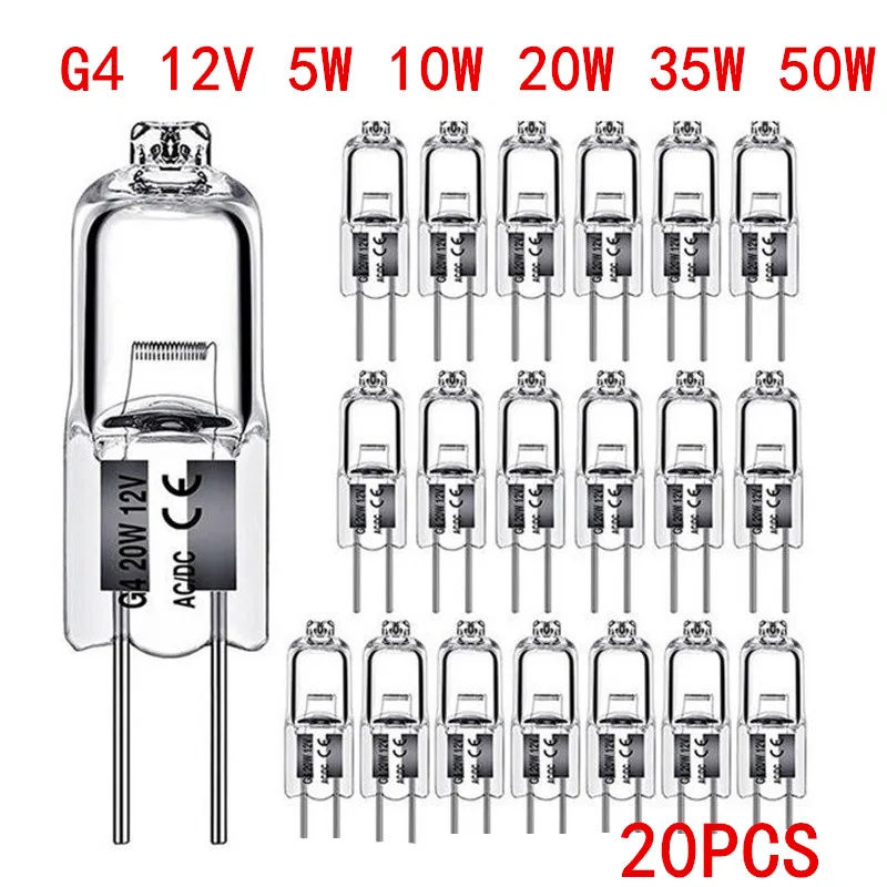 1/5/10/20PCS G4 12V 5W 10W 20W 35W 50W Halogen Bulbs JC Bi-Pin Warm White LED Replacement Capsule Lamp for Lighting