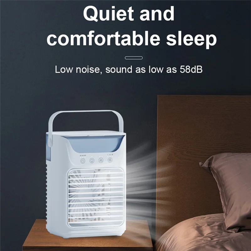 LITE-ポータブルエアコンファン ミニエアコン 3段階風量調節 加湿機能付き ルーム/寝室/オフィス/デスク用