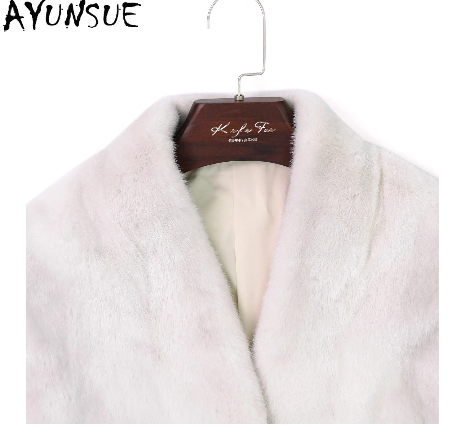 معطف فرو طبيعي فاخر من AYUNSUE ملابس شتوية للنساء 2025 سترة فرو حقيقي من المينك بالكامل معاطف نسائية جديدة في معاطف شوبانا Жénska #4