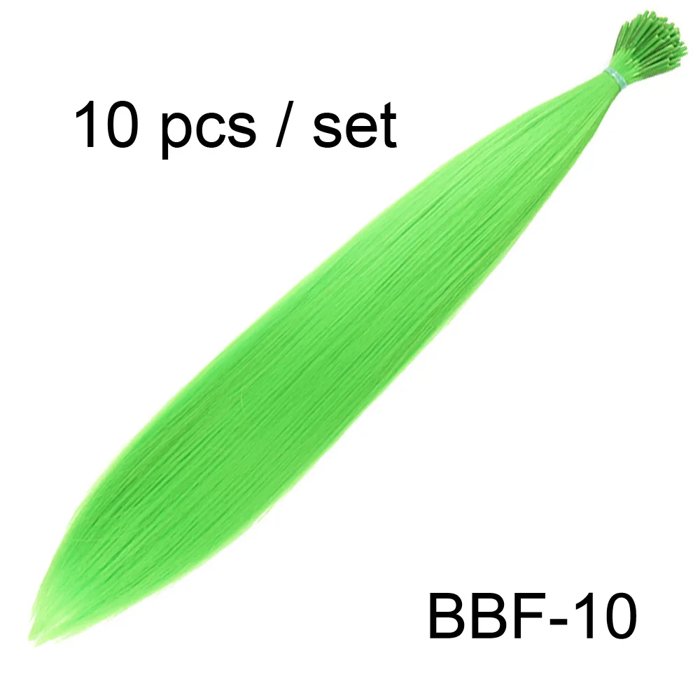 Colored Strands for Hair Feather Extension, 10 Pieces