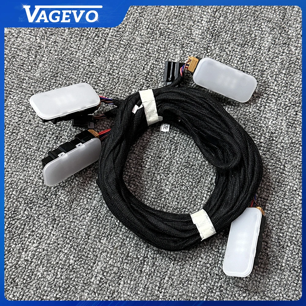 Interior Polychromatic Multicolor Footwell Light Multiple Colors Wires For Golf MK7 7.5 Passat B8