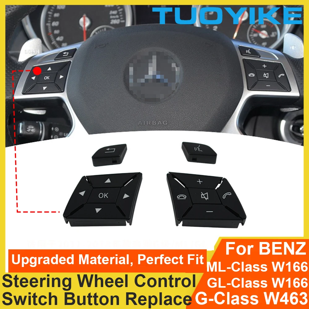 Car Left Right Multi-function Steering Wheel Control Button Switch For Mercedes BENZ ML GL G-Class W166 W463 GL550 GL350 ML350