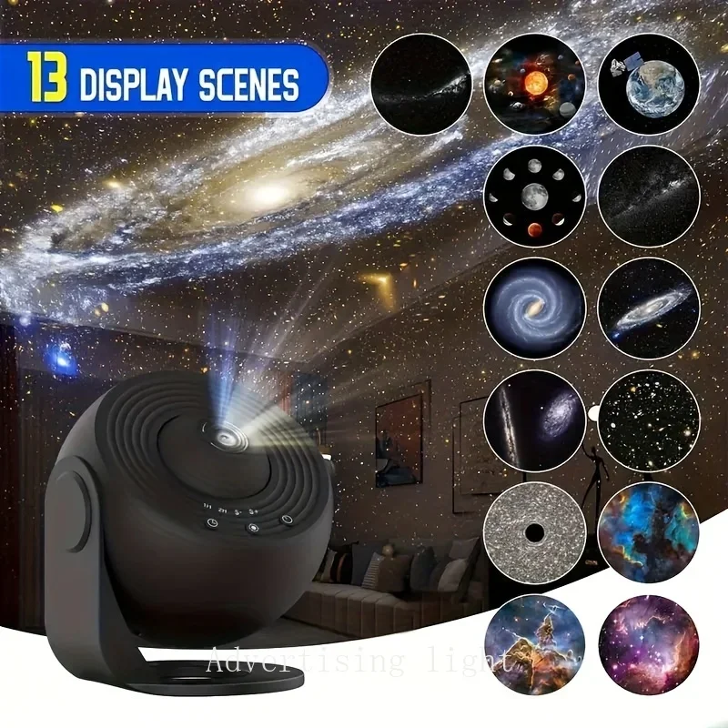 13-in-1 Galaxy Star Projector LED Starry Sky Lights Atmosphere Lights USB Night Light Bedroom Home Theater Decor Perfect Gift