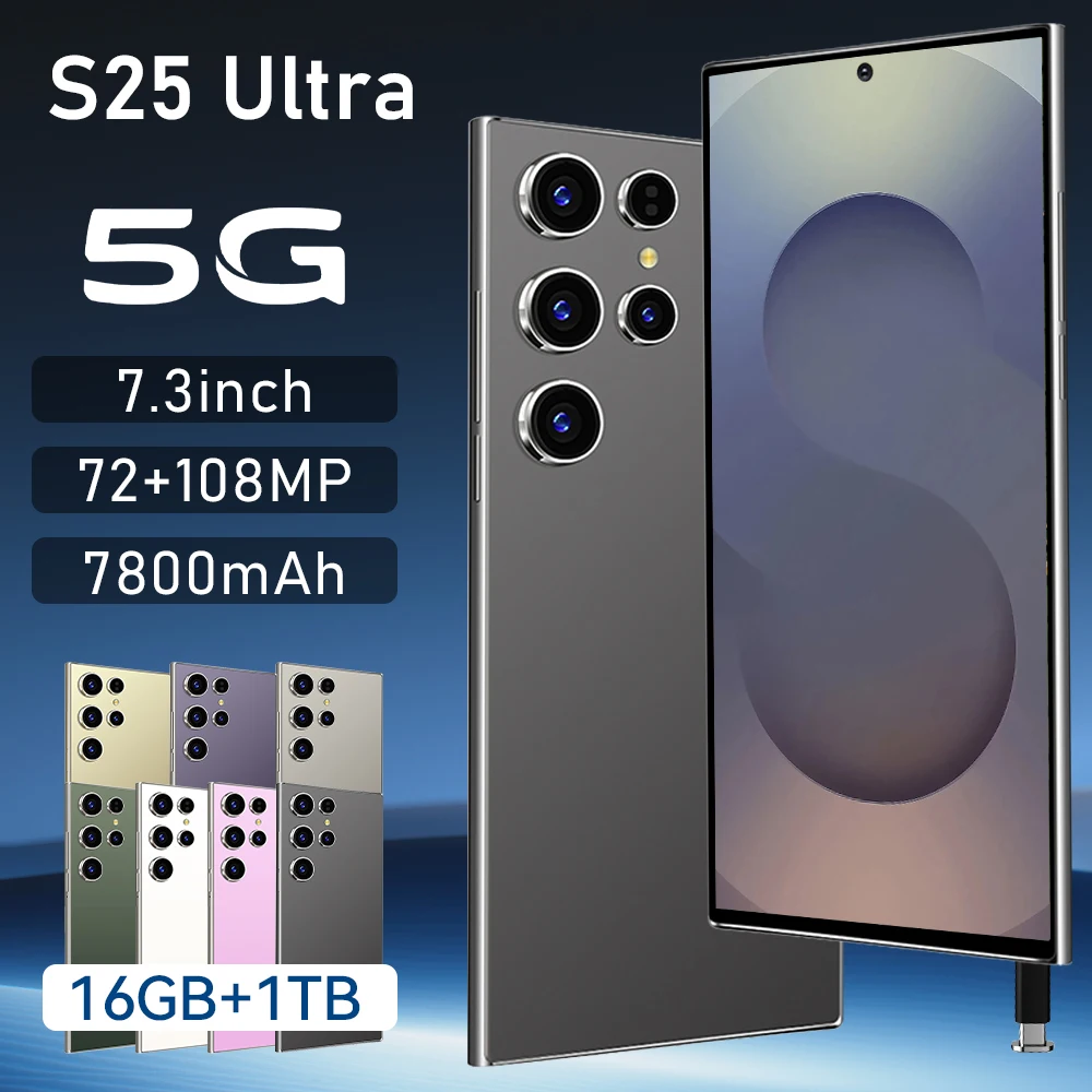 

HOT 2025 new S25 Ultra original intelligent 5G dual card dual standby Android 14 system global version 8000mAh battery