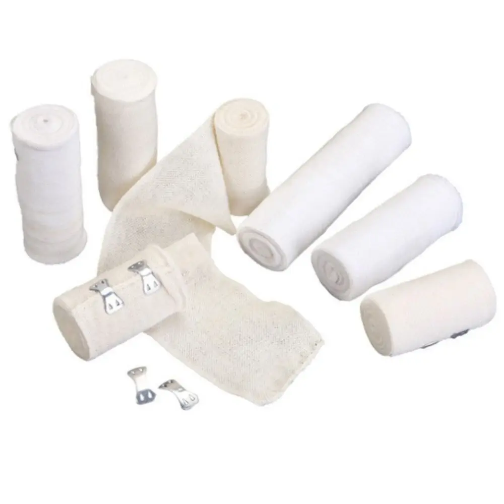 

1Roll 5/7.5/10/15cm Skin Color Bandage Breathable Fixed Elastic Compression Bandage Sports Protection Stretch Cotton