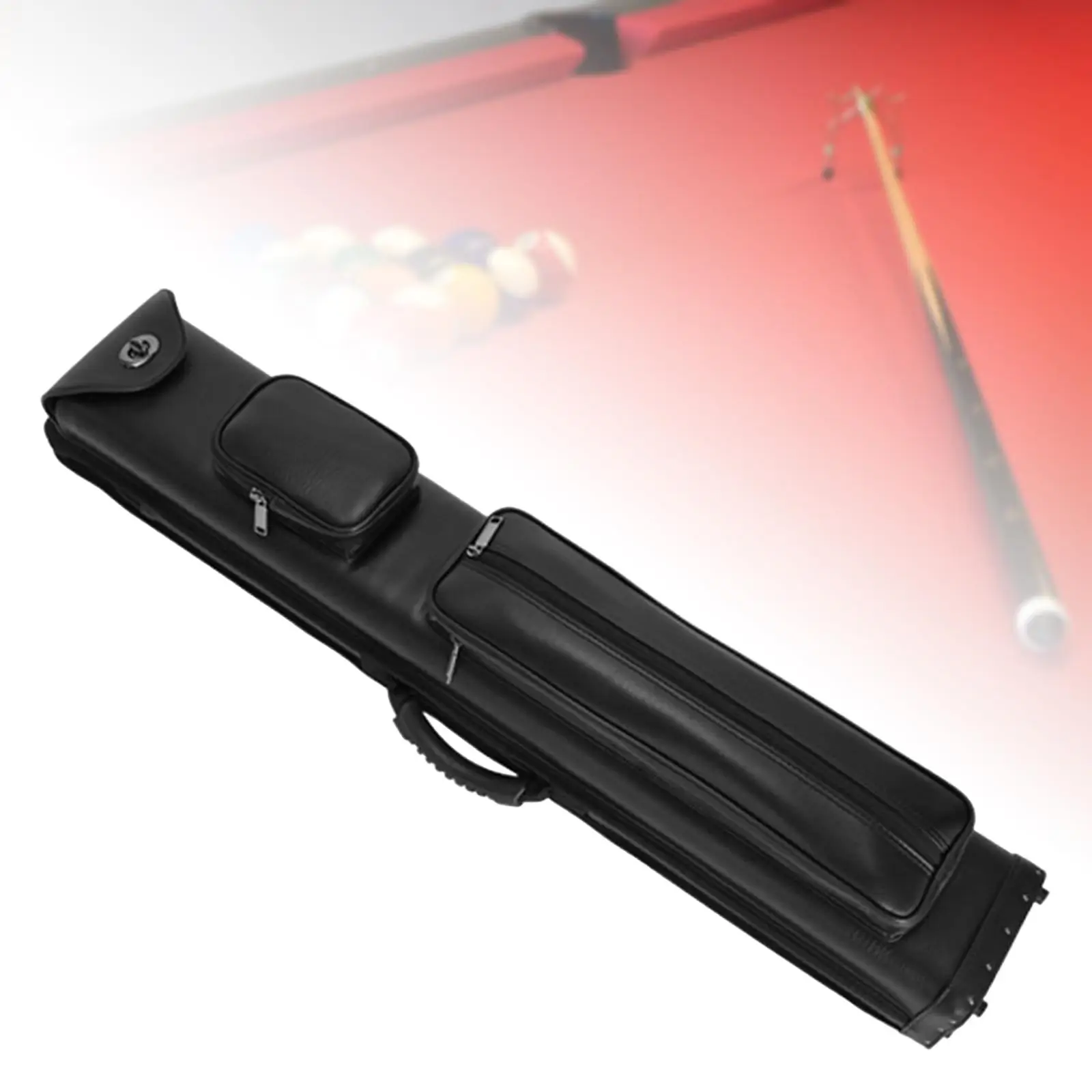 Hard 3x5 Pool Cue Case Billiard Pool Cue Stick Carrying Bag Portable 8 Holes