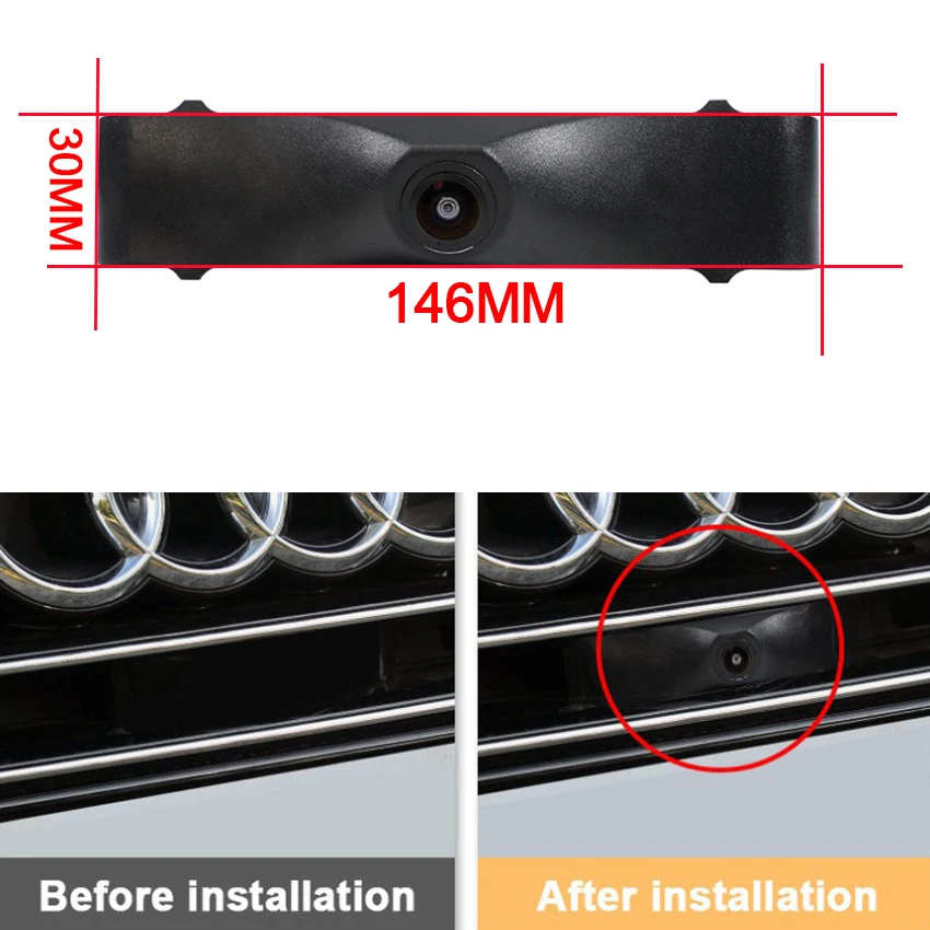 Car Front View camera For Audi A6 A6L C7 C8 4G Avant 2012~2017 2018 front view Camera waterproof Parking LOGO Night Visio Cam