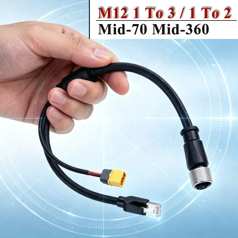 Mid-70 Mid-360 M12 1 To 3 High-Flex Power Network Cable Compatible with DJI Livox LiDAR DC Male/Female XT60 Male Waterproof