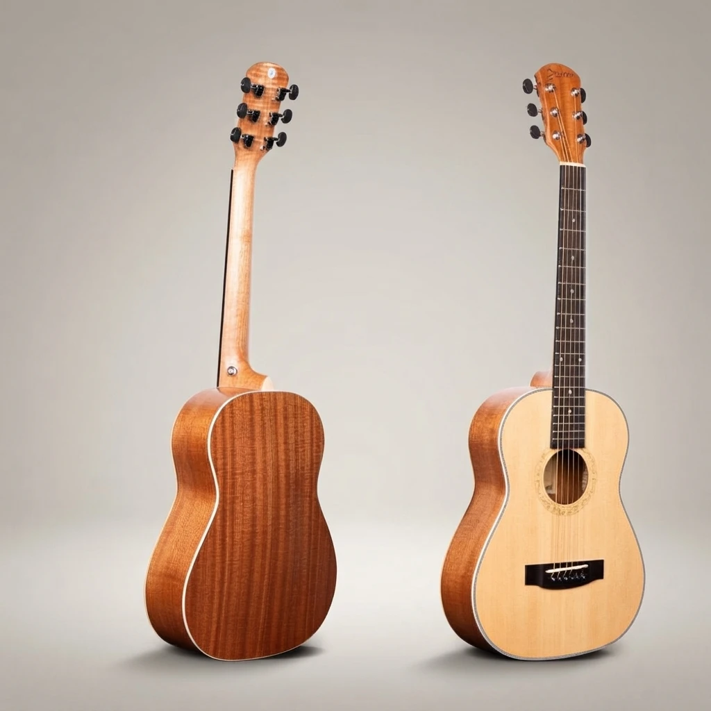 6‑String Acoustic Folk Guitar Gloss Steel String Instrument for Beginner Adult Students Daily Music Hobby Learning Practice