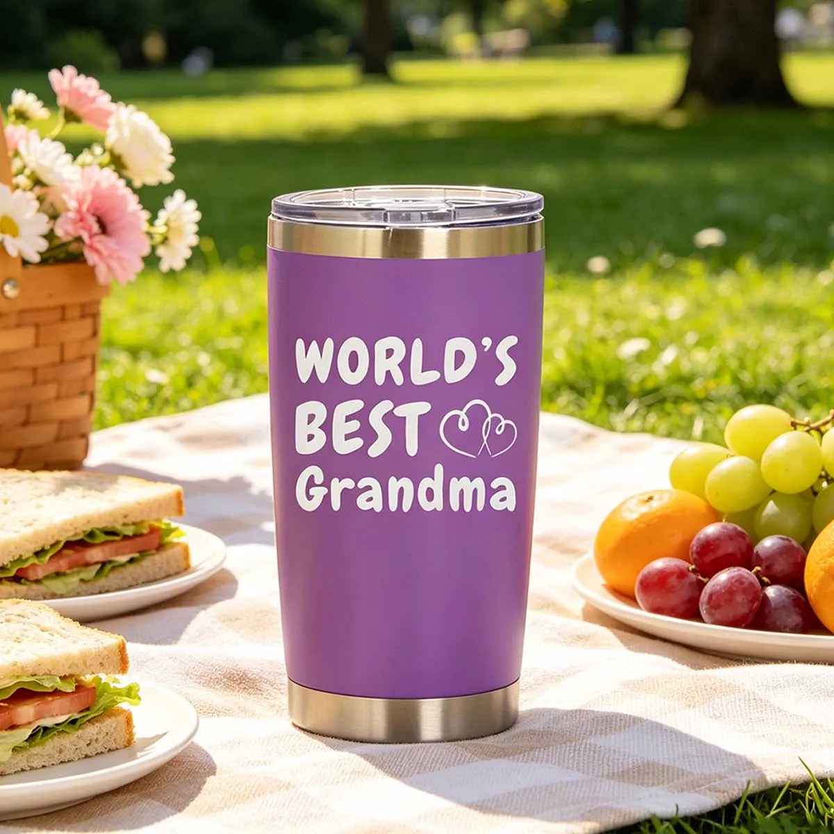 Birthday Gifts for Grandma Mom Bonus Mom, 60th 70th Birthday Gifts for Women as Grandmother Gifts, Customizable 20OZ Tumbler