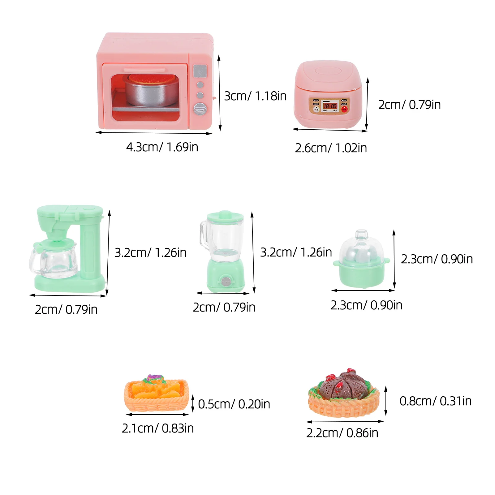 1 セットミニチュアキッチンアクセサリー現実的なごっこ遊び食品ベーキング小道具ヴィンテージドールハウスマイクロキッチン用品コンパクト