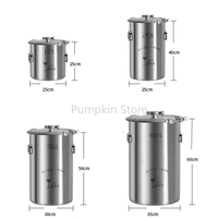 12L/20L/35L/60L DIY Home Distiller Moonshine Still Stainless Steel Boiler White Spirits Pure Water Alcohol Oil Wine Brewing Kit