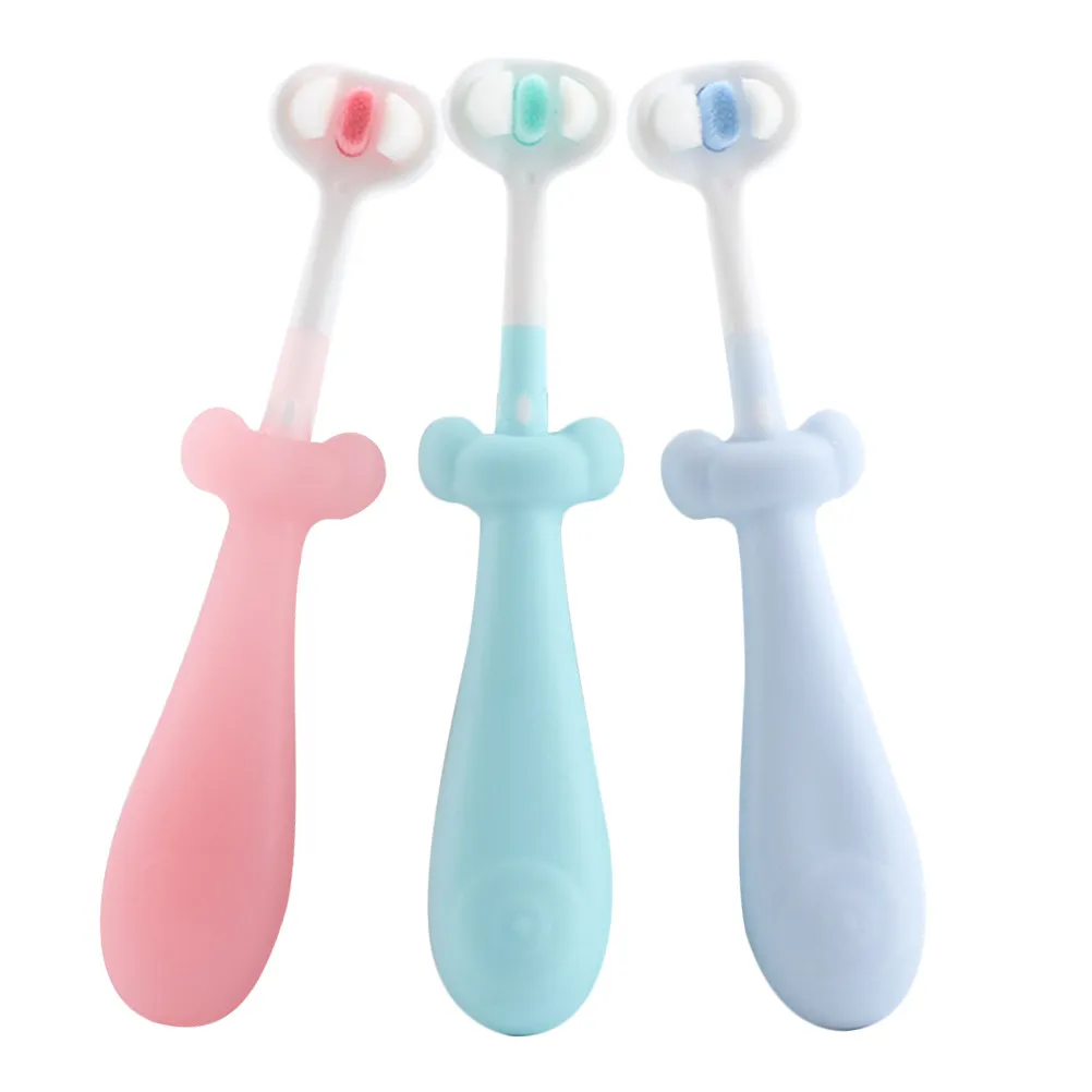 

3 pcs Baby Toothbrush Kids Soft Bristles Cute Children Manual Cleaning Brush Toddler Toothbrush Decorative Bristles Infant Care