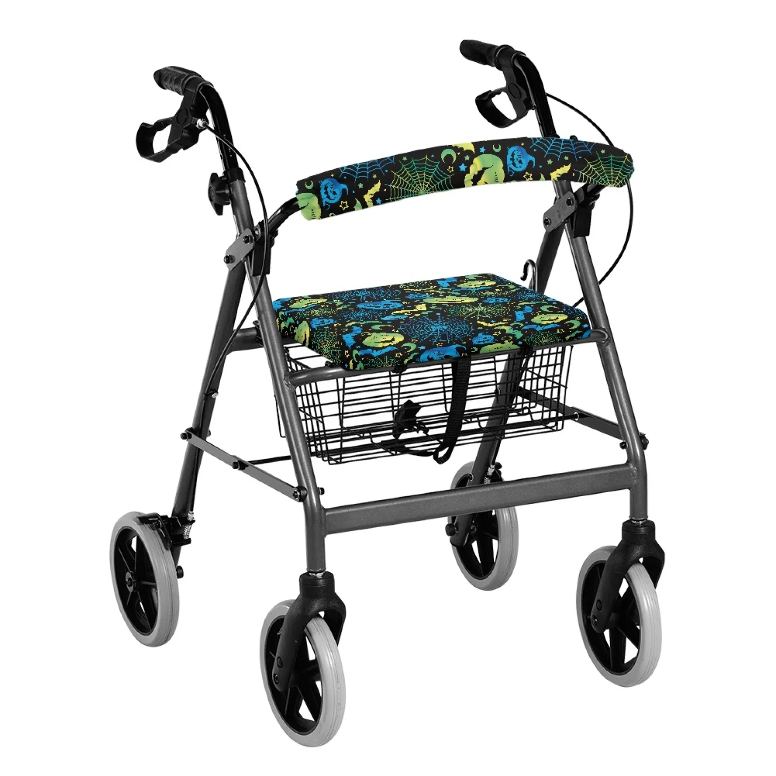 Coloranimal Monster Web Pattern Set of 2 Rollator Seat Back Rest Covers for Senior Rollator Walker Seat and Back New Design