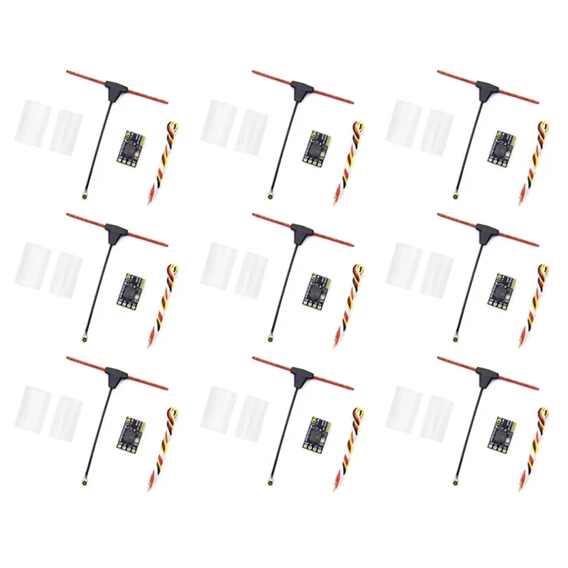 

N82R 9PCS ELRS Receiver 2.4Ghz NANO Expresslrs Receiver CRSF With T-Type Antenna For RC FPV Traversing Drones Parts