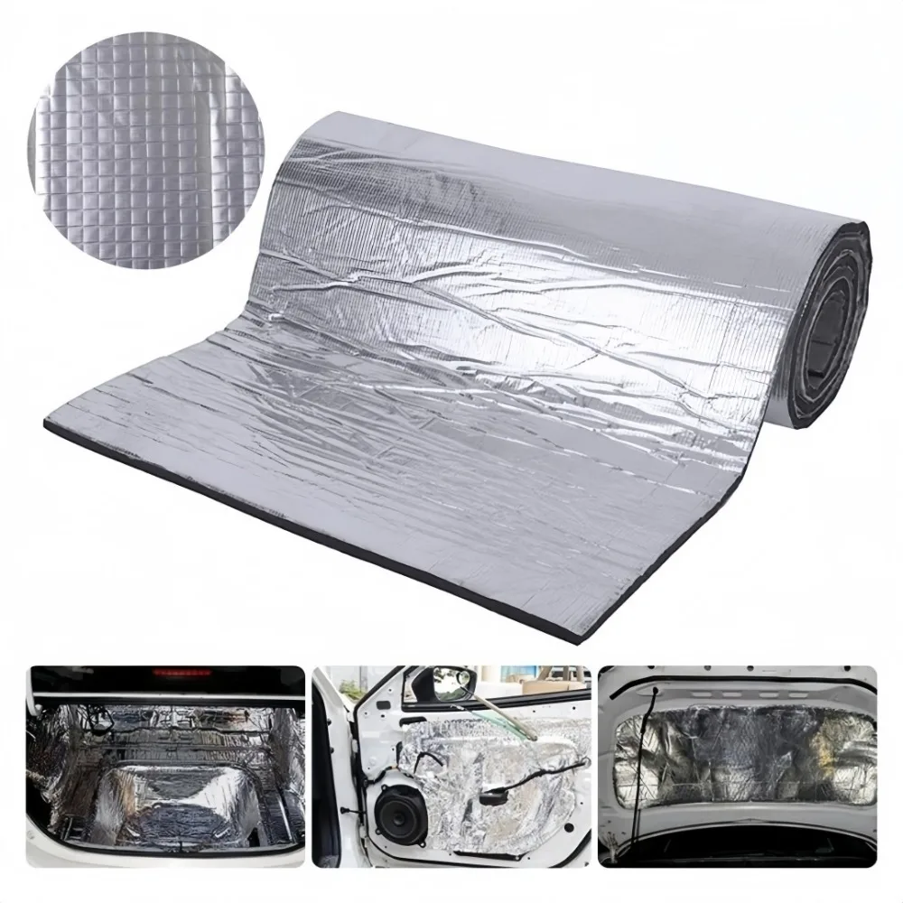 10 Sheets Car Sound Deadener Heat Insulation Mat for Auto Van Sound Proofing Deadening Insulation Mat Car Hood Noise Insulator