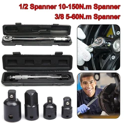 10-150N.m Torque Wrench 1/2 Inch Reversible Ratchet Key Square Drive Spanner Professional Adjustable Wrench Car Repair Tools