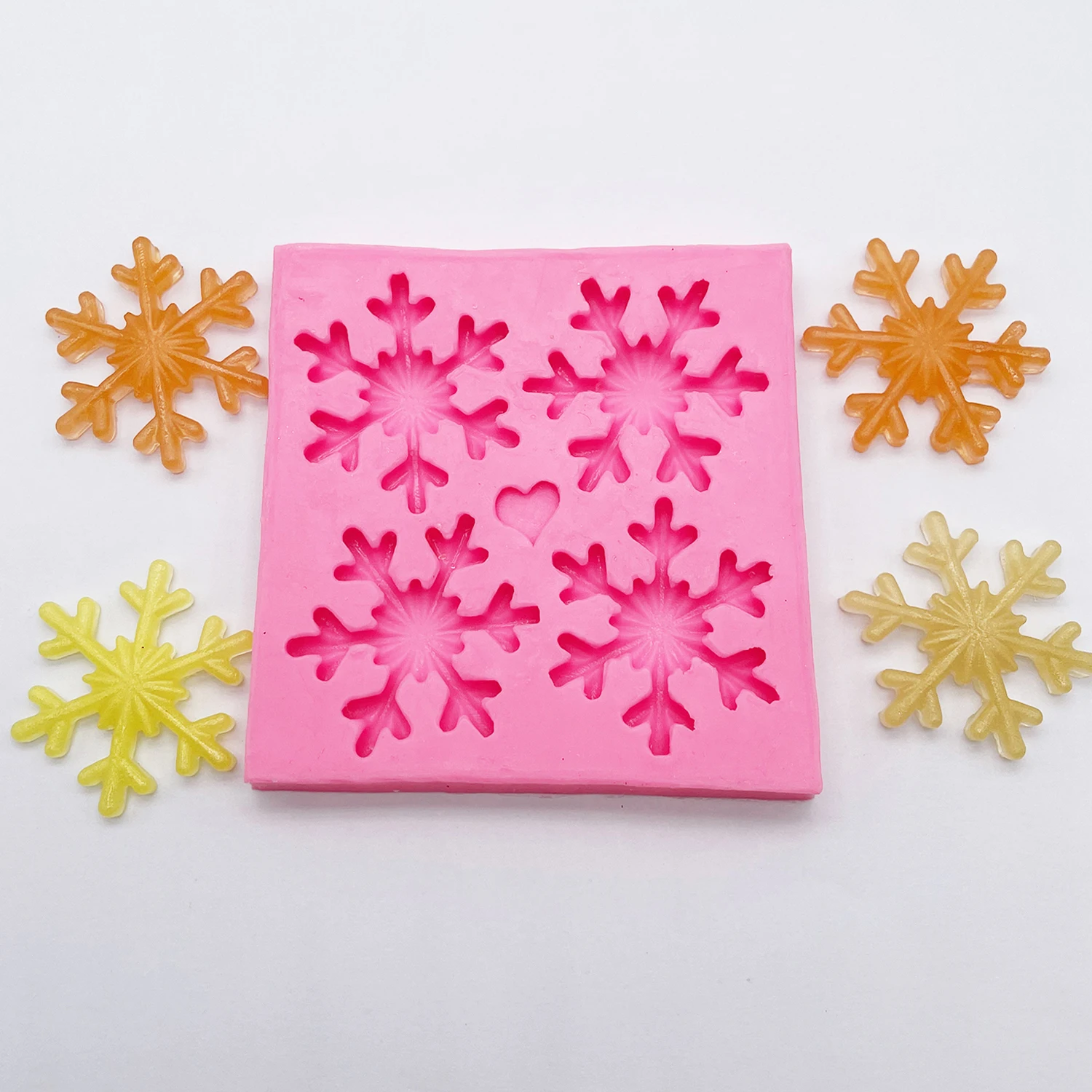 Snowflake Silicone Mold for Gummy Cake Decorating Sugar Craft Candy Polymer Clay Cookie Cupcake Chocolate Baking