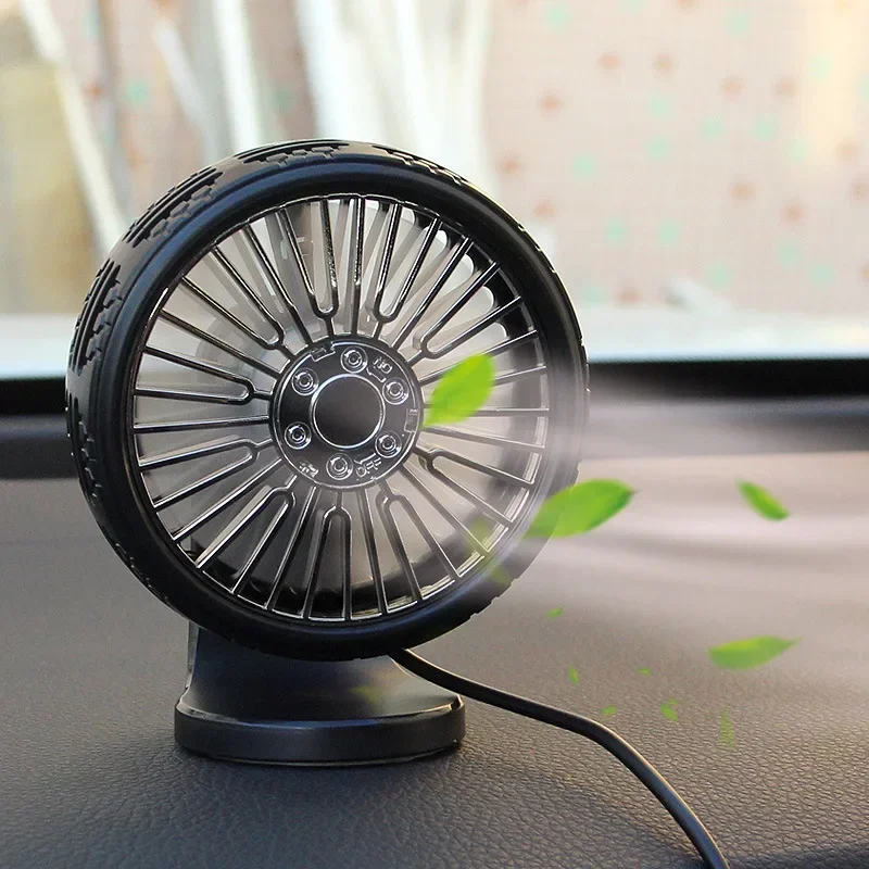 

Car Multi-function Electric Fan Car Air Outlet Center Console Large Wind Mute Mini Fan Home Car Fan Dual-use Accessories
