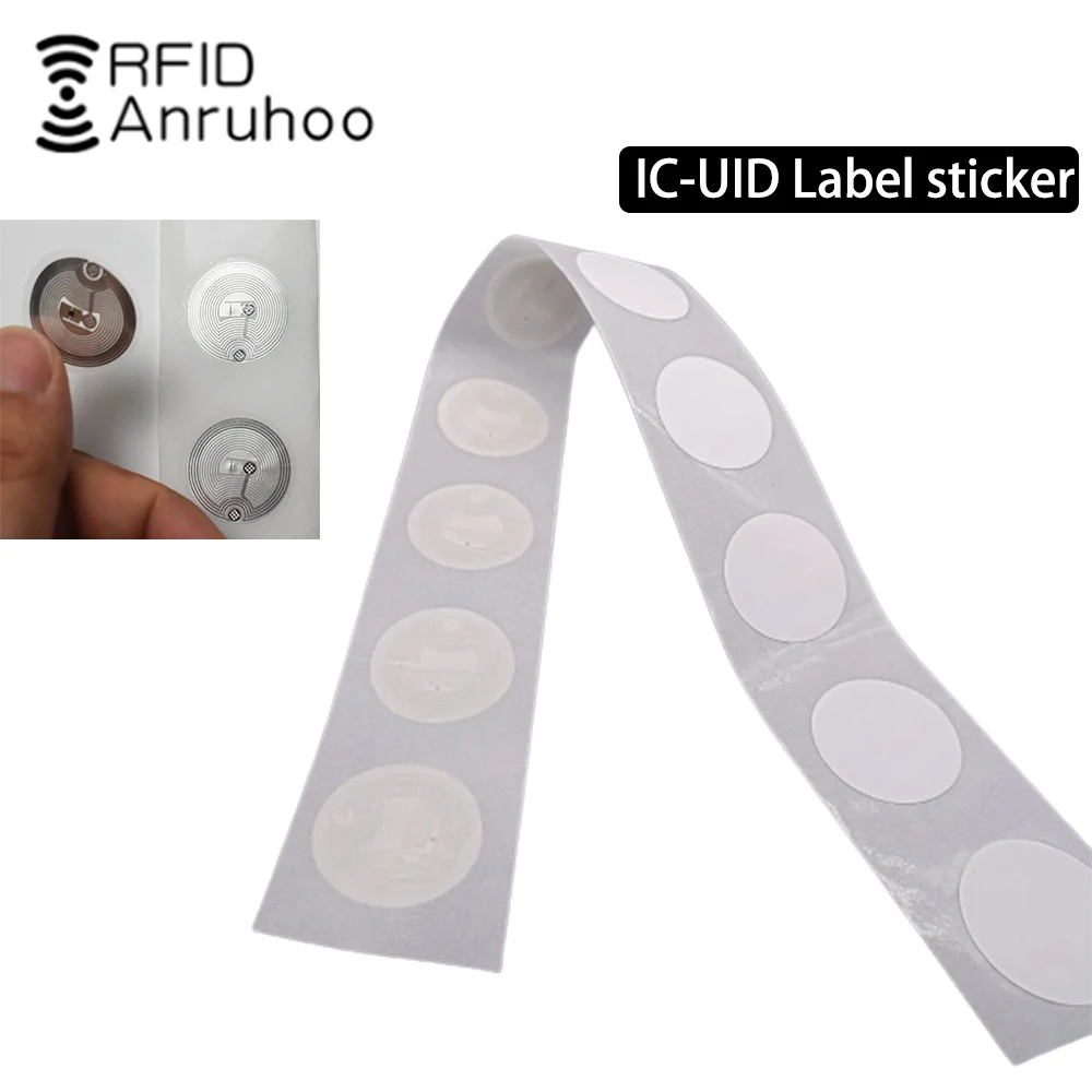 Puce intelligente Nfc Rfid 13.56mhz pour carte S50, clone, fissure modifiable, étiquette Uid, jeton, copie, autocollants réinscriptibles, 25mm, 1k,