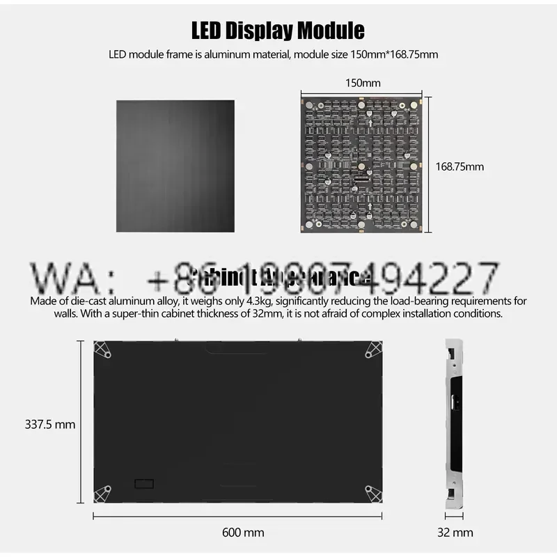 for UHLED P0.93mm Indoor COB LED Display 3840Hz Micro LED Video Wall Screen for Church Events Fixed Installation